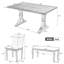 Ensemble de salle à manger 6 pièces en chêne avec 4 chaises capitonnées et un banc-617291560