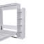 Grand lit escamotable pliant grand format, lit escamotable avec tablettes et lumières DEL-1704907390