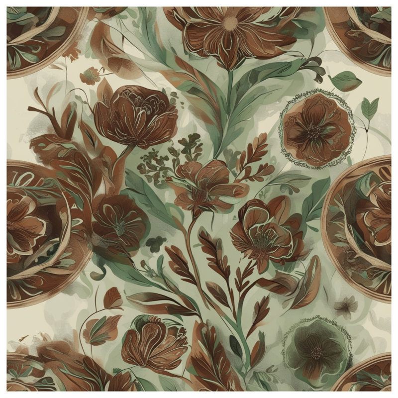  Rideaux vert à motif floral, voilages et voilages à motif floral - 1 panneau, 50" x 92" - 1 Panel, Transparent