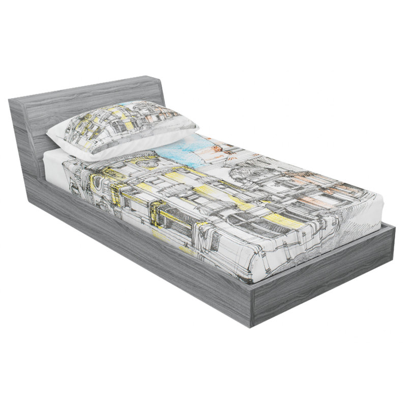 Microfiber Sheet Set, Twin Sheet Set with Fitted Sheet