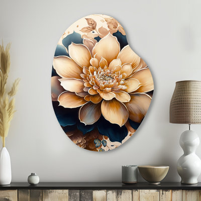 Dahlia Pear Shape Asymmetric Metal Wall Art