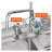 Heavy Duty Commercial Pre-Rinse Faucet with Pull Down Sprayer, Wall Mount Kitchen Sink Fixture with Swing Spout