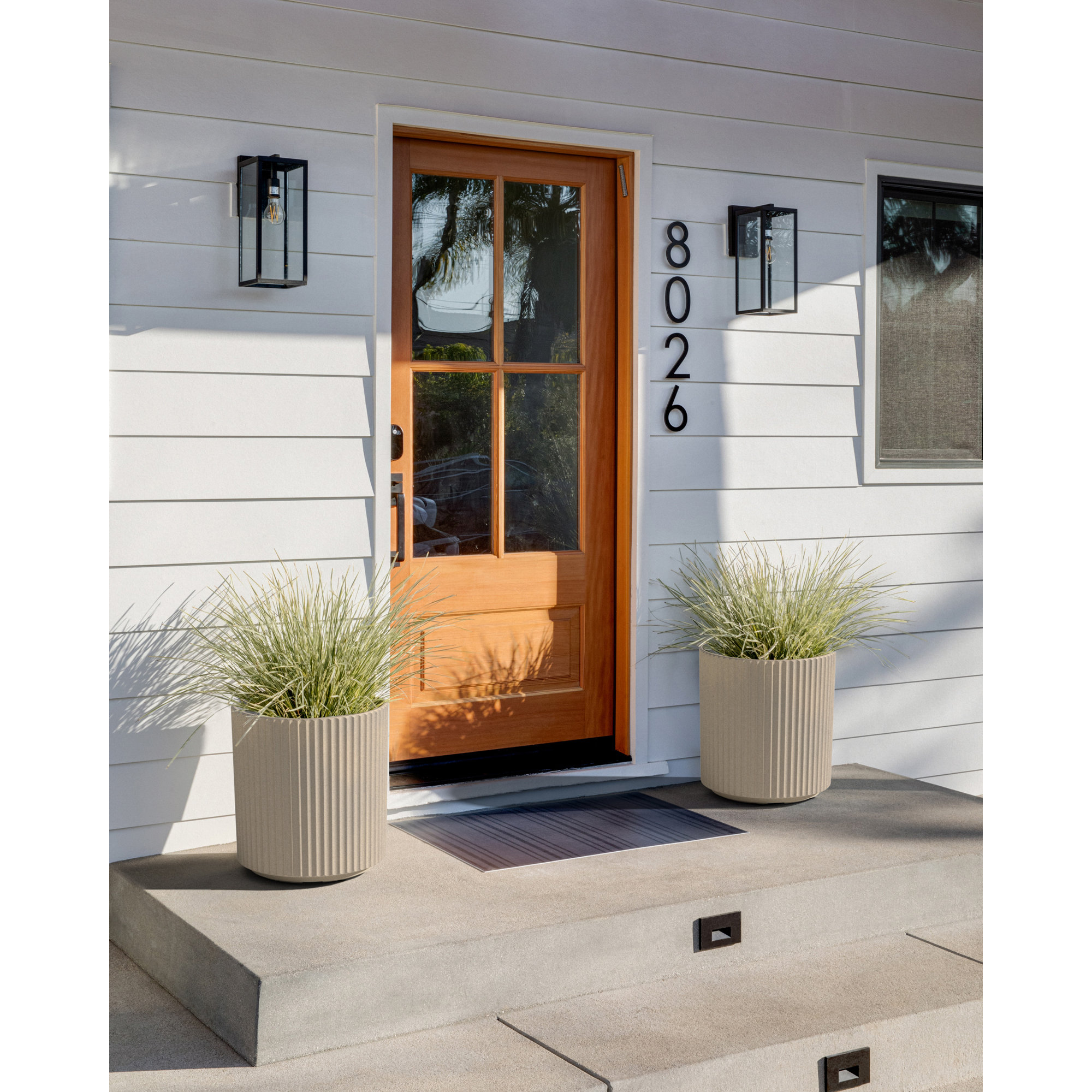 Demi Series Round Planter, 19.75" H x 18.5" W x 18.5" D, Sand, 2