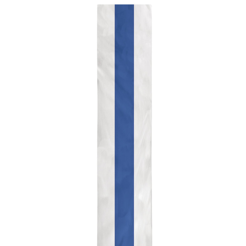New York NYC Table Runner, 72" x 16", White/Royal Blue/White, Polyester