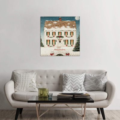 Merry Lil House Square - Merry Christmas by David Carter Brown - 1 Piece Wall Art on Canvas