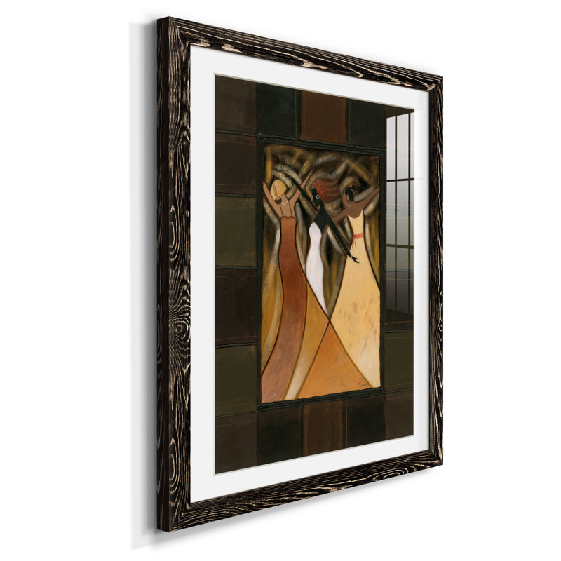 Divine Grace II - peinture encadrée, Papier encadré noir, H 37,5 po x l 27,5 po x P 1,5 po