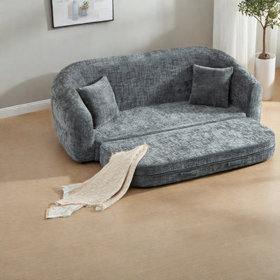 Compression Convertible Sofas, 87 Inch Chenille Modern Sleeper Home