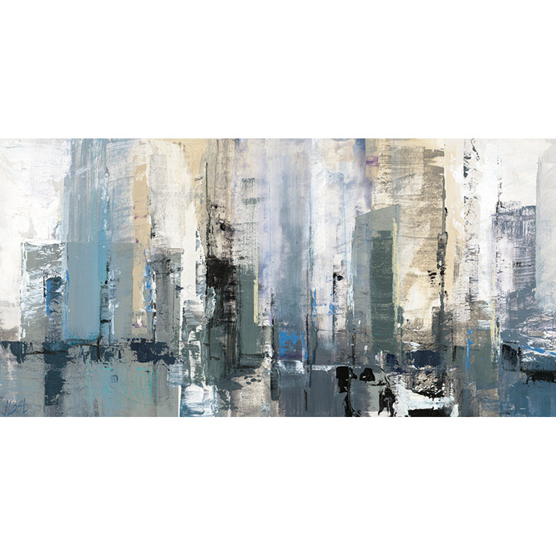 'Winter Metropolis' Painting Print on Canvas 