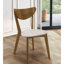 2 chaises de salle à manger à finition châtaignier avec siège brun clair - 2