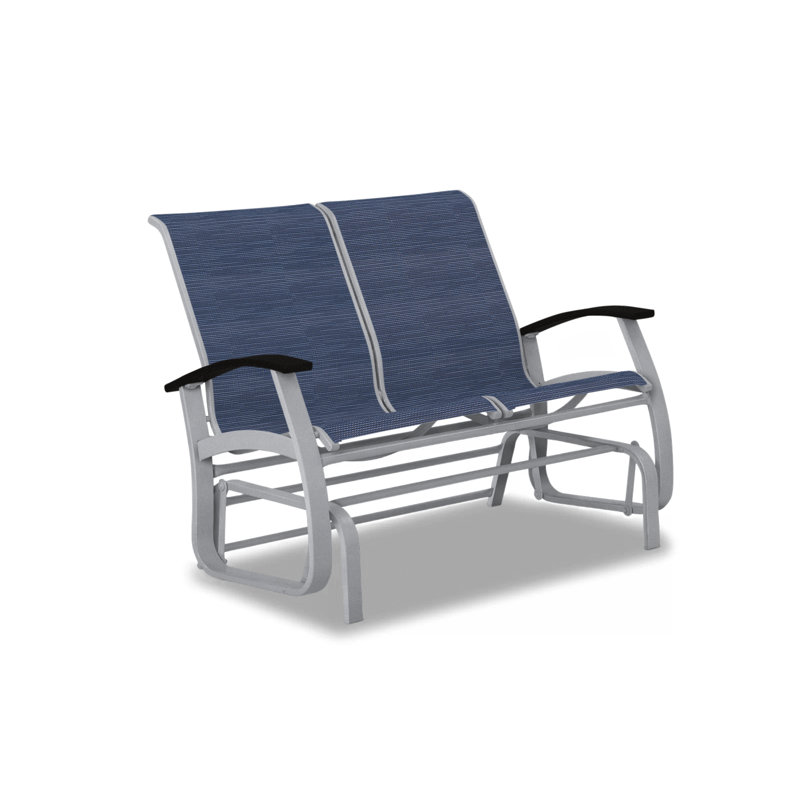 Belle Isle Outdoor Glider, Black P70, Gloss White, Mavi