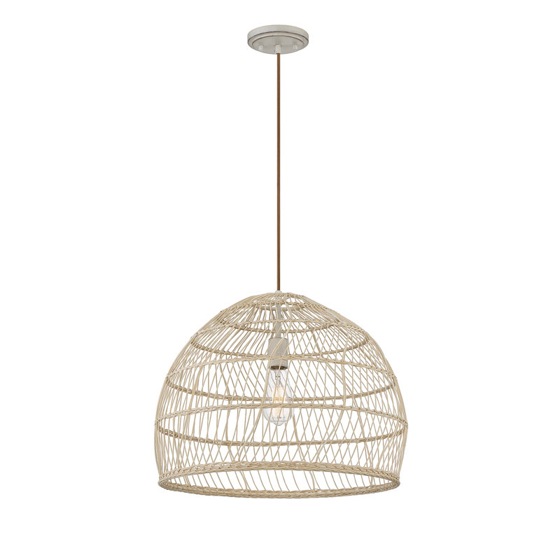 Méridienne à 1 lumière en rotin naturel Meridian avec douille assortie, Naturel