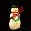 Bonhomme de neige lumineux de Noël de 83,5 cm avec couronne et 80 DEL