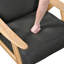 Chaise d'appoint moderne dans un cadre gris foncé en bois massif pour le confort du salon Chaise grise élégante, base, revêtement en tissu texturé