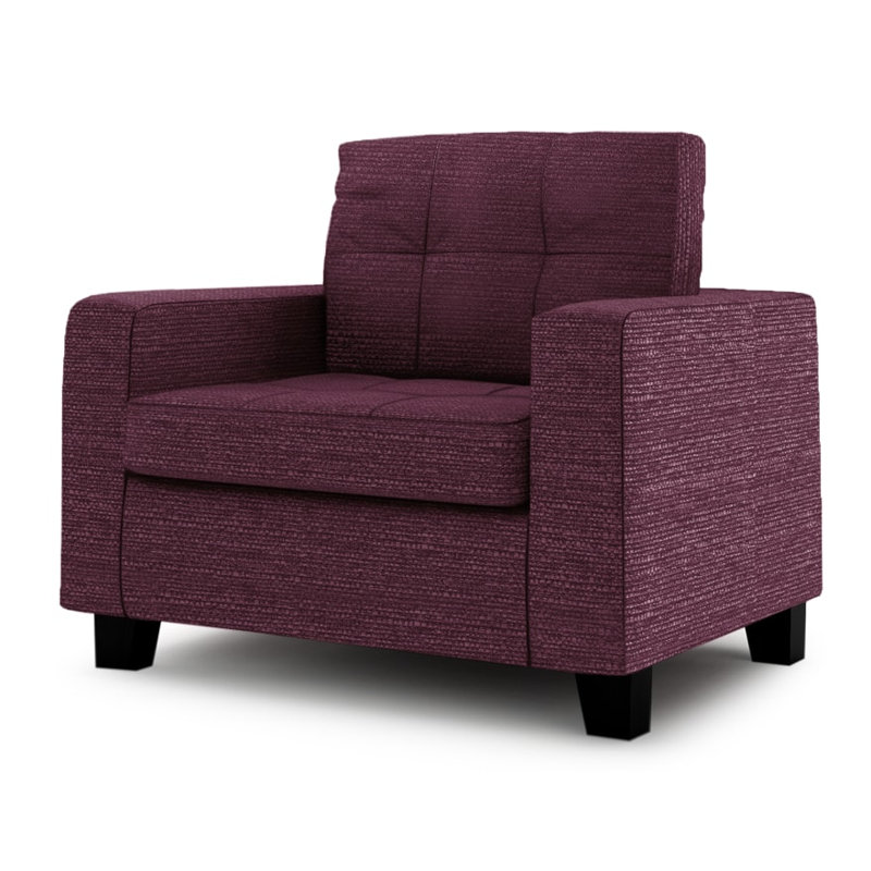 Northville Upholstered Armchair, Grape