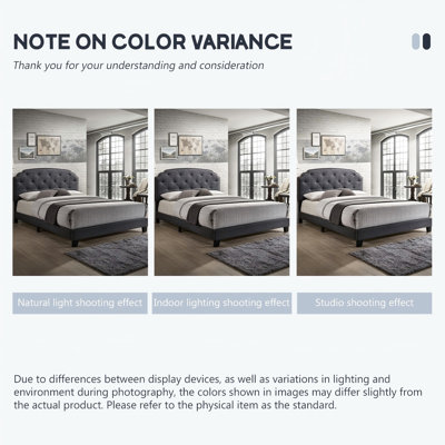 Grey solid wood Queen Bed