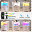 2 Drawer Bedside Table with Charging Station and Human Sensor Light-1263879216