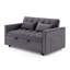 54,33 po Canapé-lit pliable polyvalent en 3 longueurs, canapé-lit moderne, canapé-lit en velours, dossier réglable (GRIS)