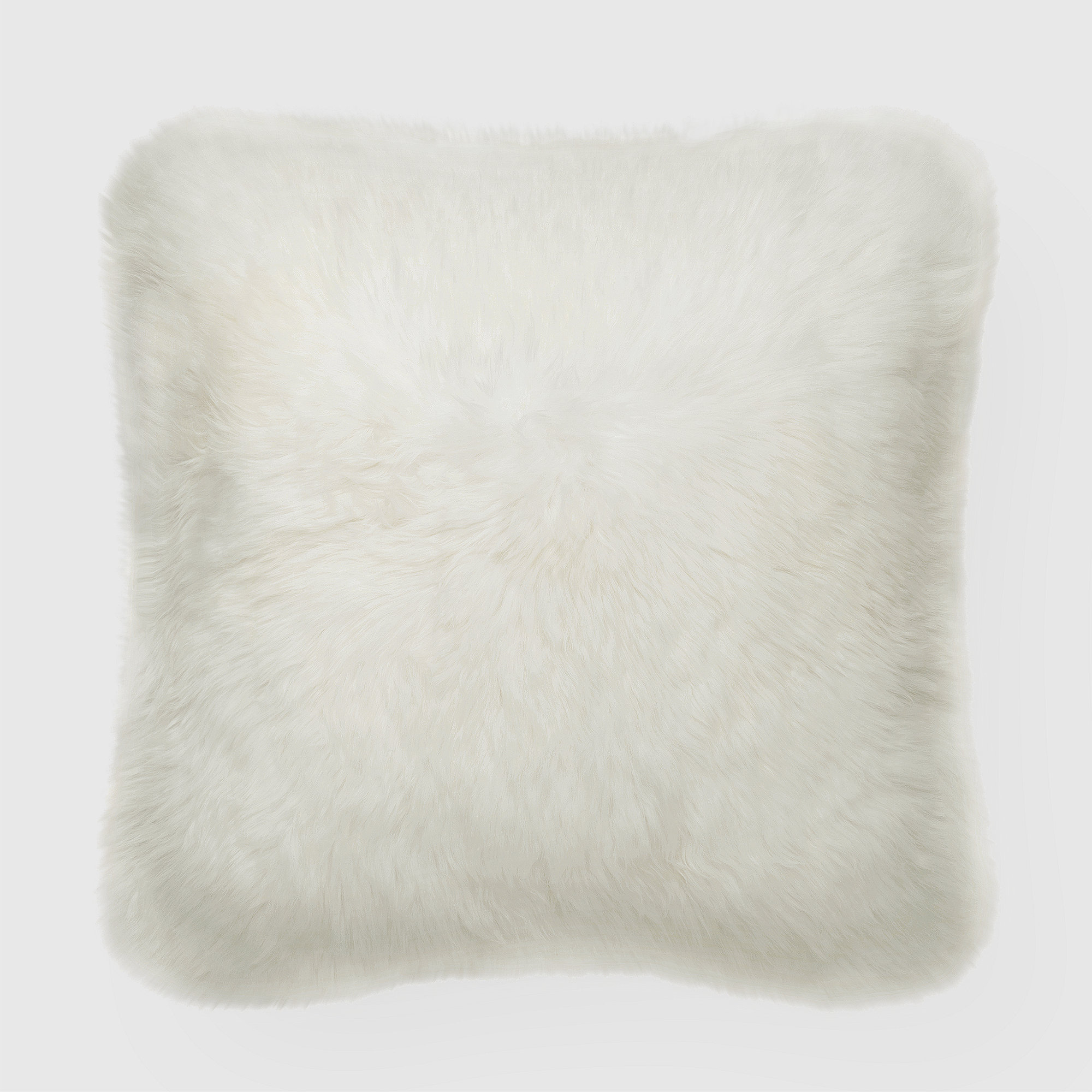 Fieldman Leather Throw Pillow, Natural Ivory
