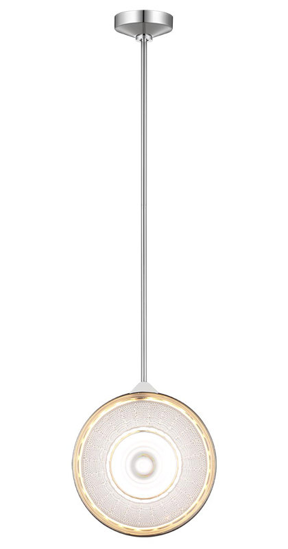 Copper Coast 1 - Light LED Pendant, Polished Nickel