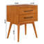 Table de chevet 2 tiroirs Pasadena-322294609