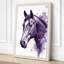 Purple Horse Profile Modern - Wrapped Canvas-54550297-54550300