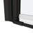 1/4" Tempered Glass Pivot Shower Door For Bathroom - Matte Black Finish With Smooth System