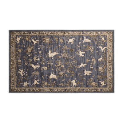 Tapis gris lavable à la machine