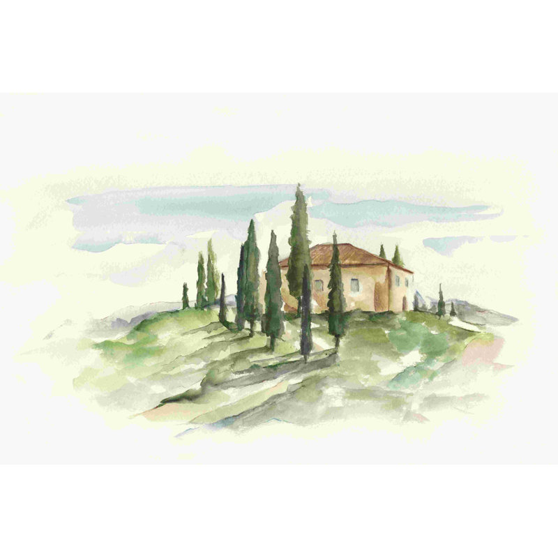 Aquarelle Villa Toscane II, H 8 po x l 12 po