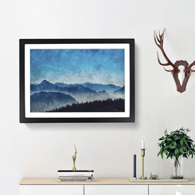 Fog Between the Mountains - Framed Print