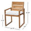 Venice Teak Patio Dining Armchair with Cushion-2076089608