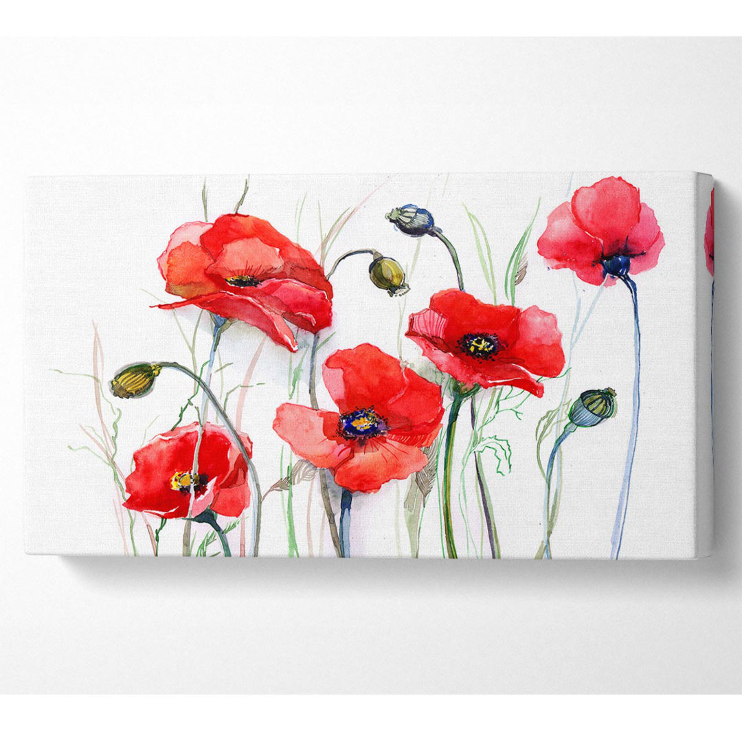 Poppy Magic Skies - Kunstdrucke auf Leinwand - Wrapped Canvas