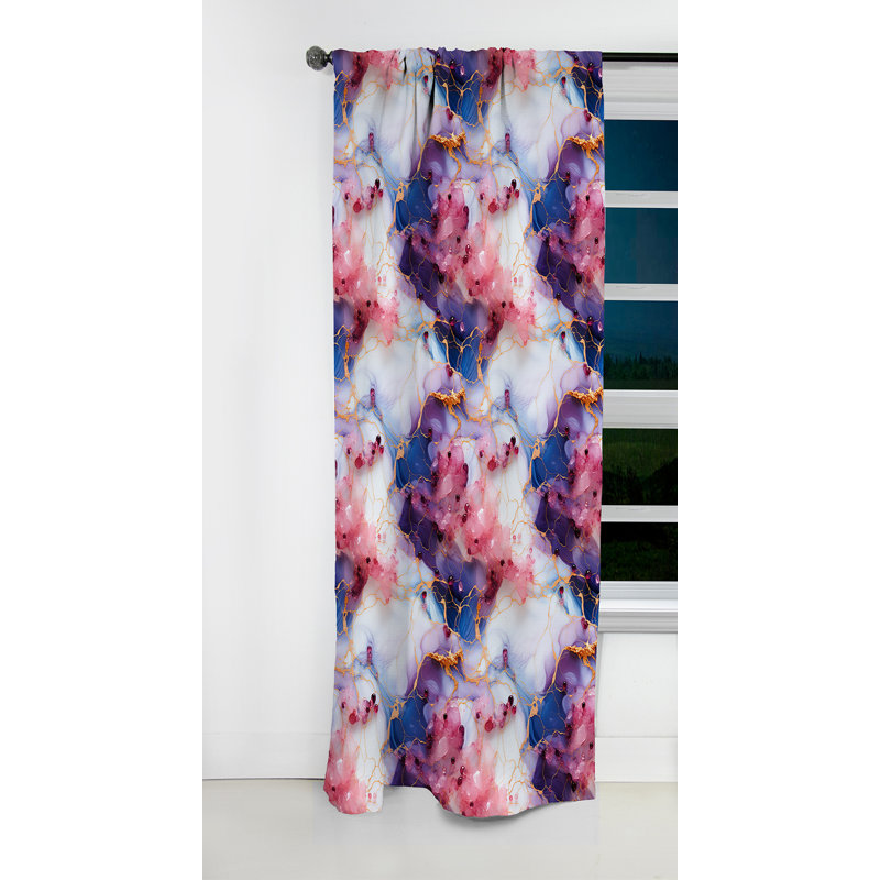 Fantasy Marble Pattern I - Abstract Marble Curtain - Blackout Marble Curtain - 1 Panels, 52" W x 108" L