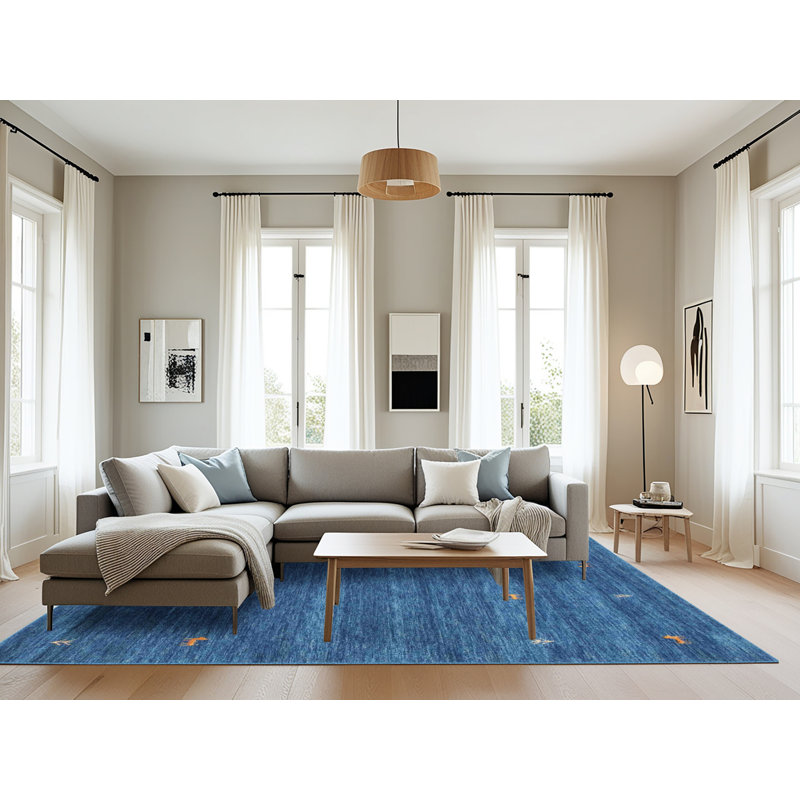 Tapis bleu ciel Baudin, Rectangle 8 pi x 10 pi