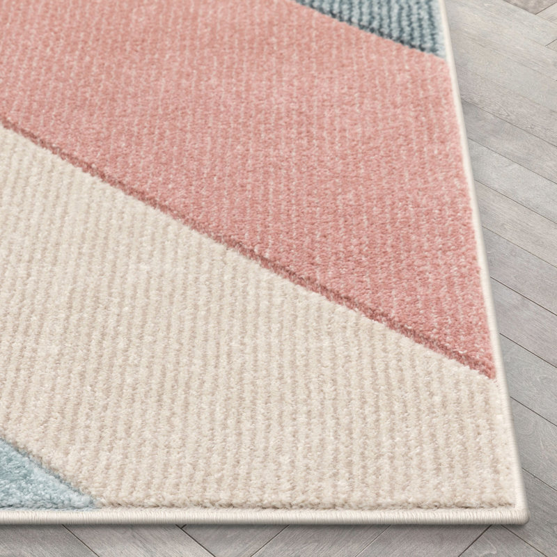 Ruby Geometric Synthetic Area Rug, Rectangle 120cm x 160cm