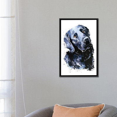 " Black Labrador Patiently Waiting " by EdsWatercolours