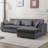 Wauseon 2 - Piece 108.7" Upholstered L Shape Sofa with Convertible Chaise-1308552343