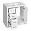 Ensemble de meuble-lavabo autoportant avec 3 tiroirs et portes à fermeture douce-567722434