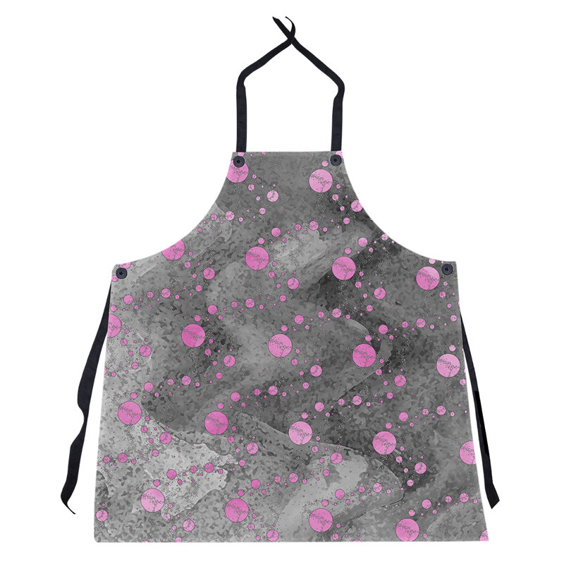 Bib Apron, Pink/Black