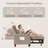 36" Wide Convertible Chair with Pull Handle - 3-In-1 Sleeper Futon Chair Bed with Cup Holder-19071619