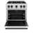 ZLINE Autograph Edition 30 in. 4.2 cu. ft. Classic Dual Fuel Range with 4 Burner Gas Cooktop and Electric Convection Oven in Satin Stainless Steel with White Matte Door and Accents-106888319