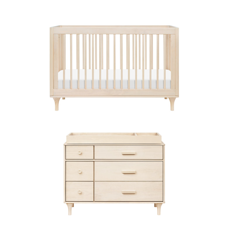 Lolly Crib And 6 Drawer Dresser, Washed Natural