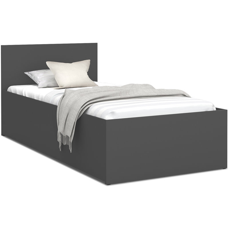Grandview Ottoman Storage Bed, Grey, European Single (90 x 200cm)