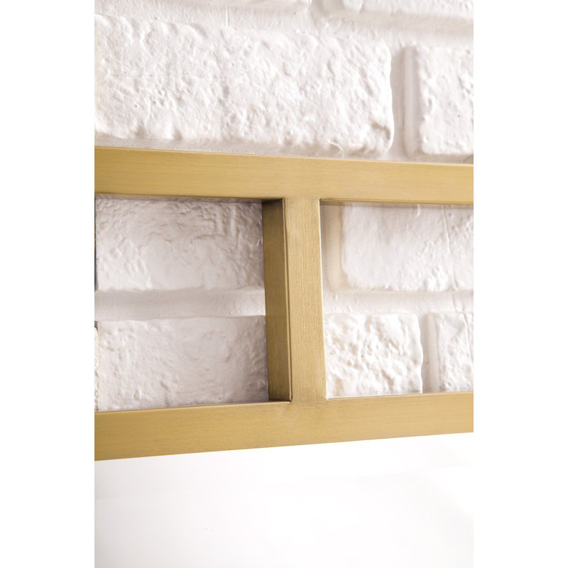 Boston Rectangle Stainless Steel Wall Mirror, Radiant Gold