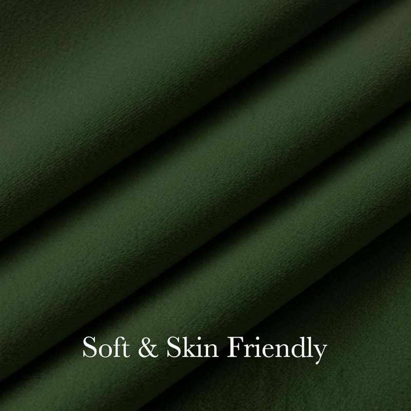  Velvet Pinch Pleated Back Tab Blackout Curtains Thick UV Protect Thermal Insulation Elegant Drapes for Season Dining Room/Bedroom/Living Room/Dorm, 2 Panels