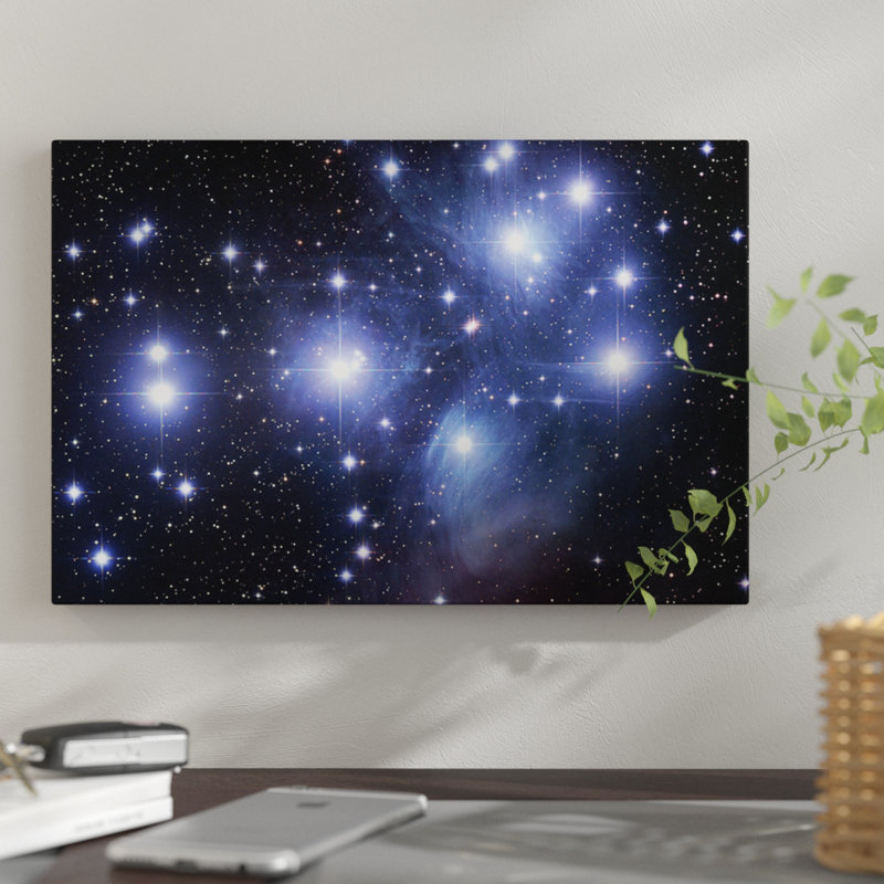 M45, The Pleiades (Seven Sœurs) par Robert Gendler - reproduction d'art sur toile tendue avec châssis, Toile tendue