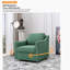 Fauteuil pivotant en lin et coton
