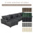 4 - Piece Upholstered Gray Faux Rabbit Fur Flannel Modular Sectional Sofa with Armrests & Throw Pillows-771364087