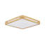 Scandinavian Dimmable Hollowed Design Square Wooden Led Flush Mount