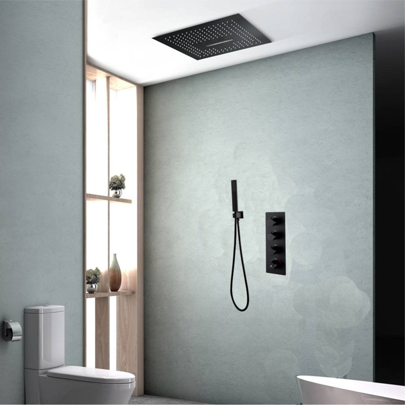 All-In-One Kit with Rough in-Valve, Matte Black