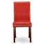 Ensemble de salle à manger 5 pièces comprenant une table de salle à manger rectangulaire et 4 chaises rembourrées en similicuir rouge Firebrick, 36 x 60 pouces, acajou-1147849139-1097701234-1147849143